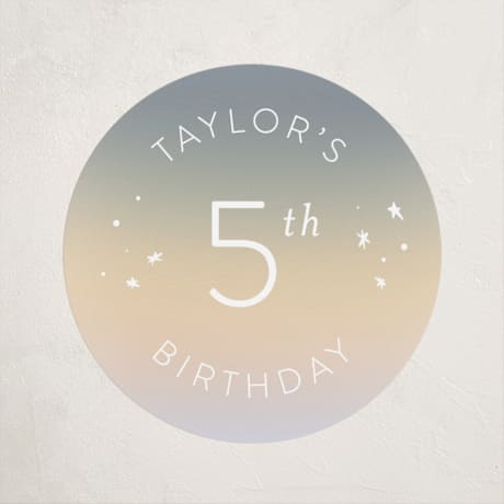 Children's Birthday Party Stickers