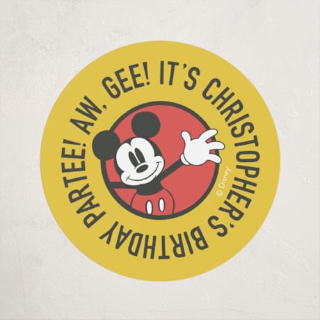 Children's Birthday Party Stickers