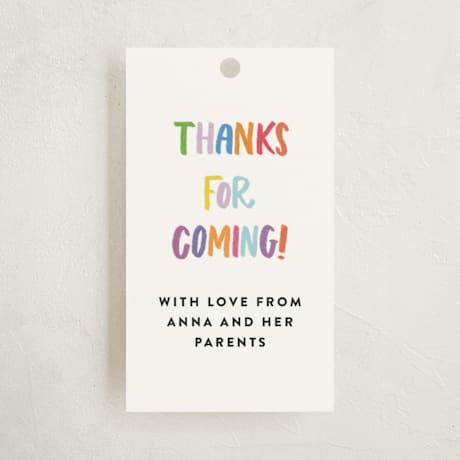 Children's Birthday Party Favor Tags