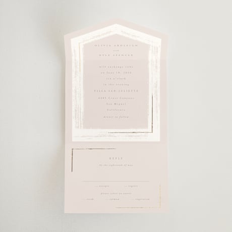All-in-One Foil-Pressed Wedding Invitations