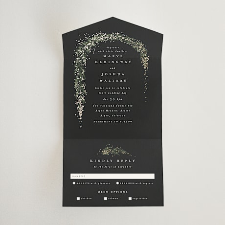 All-in-One Foil-Pressed Wedding Invitations