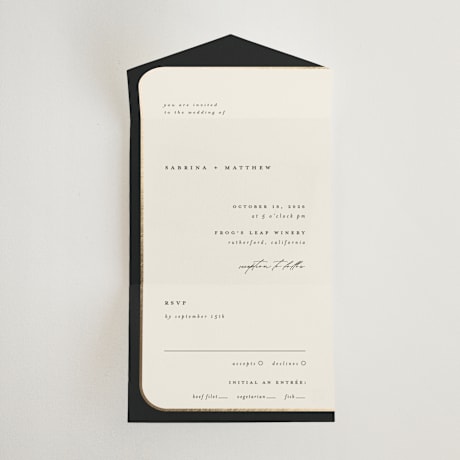 All-in-One Foil-Pressed Wedding Invitations