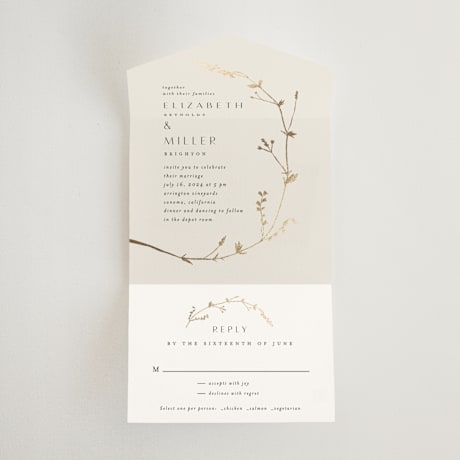 All-in-One Foil-Pressed Wedding Invitations