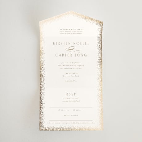 All-in-One Foil-Pressed Wedding Invitations