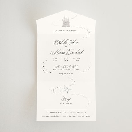 All-in-One Foil-Pressed Wedding Invitations