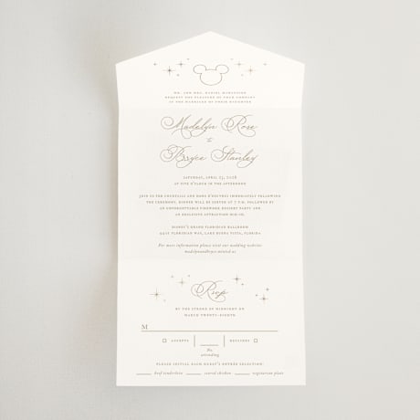 All-in-One Foil-Pressed Wedding Invitations
