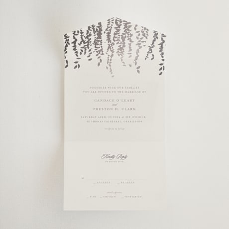 All-in-One Foil-Pressed Wedding Invitations