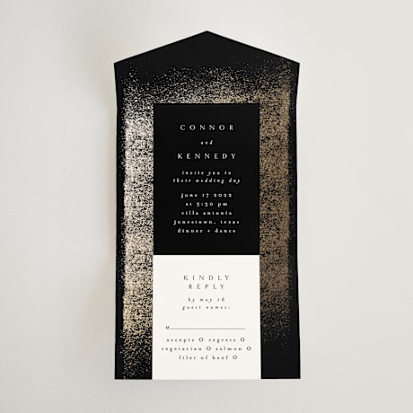 All-in-One Foil-Pressed Wedding Invitations