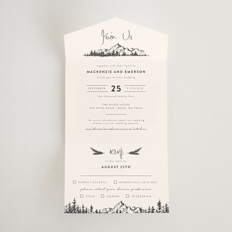 All-in-One Wedding Invitations