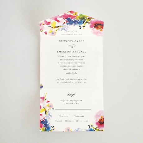All-in-One Wedding Invitations
