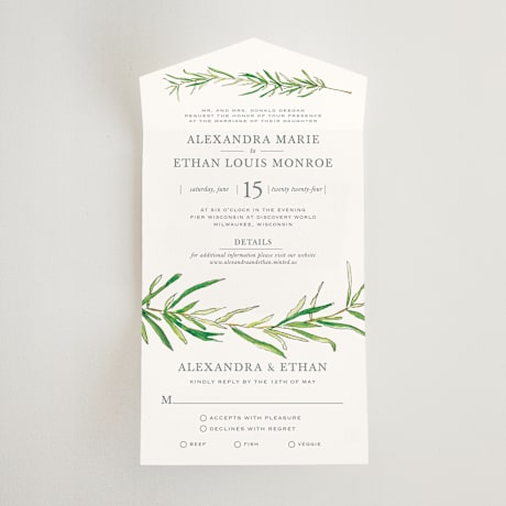 All-in-One Wedding Invitations