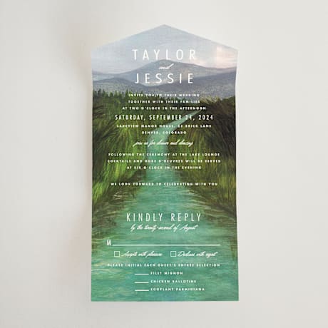 All-in-One Wedding Invitations