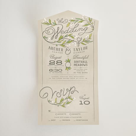 All-in-One Wedding Invitations