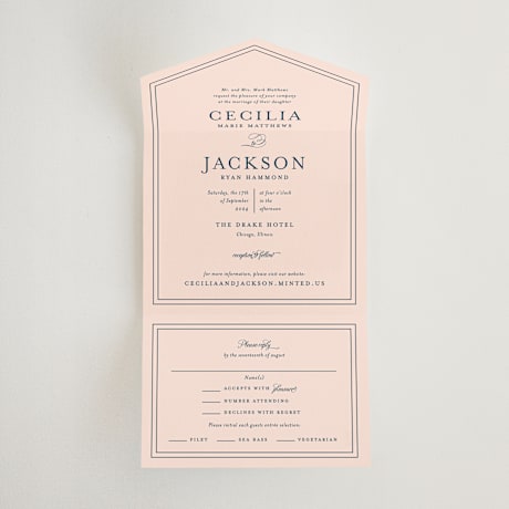 All-in-One Wedding Invitations