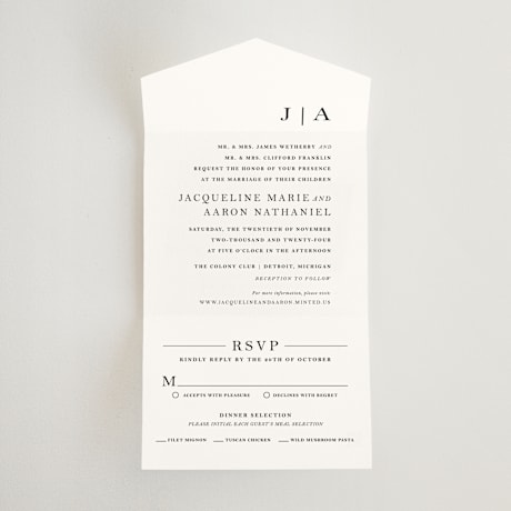 All-in-One Wedding Invitations