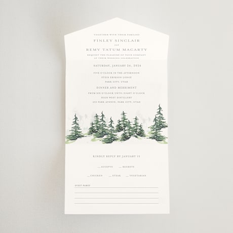 All-in-One Wedding Invitations
