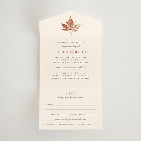 All-in-One Wedding Invitations