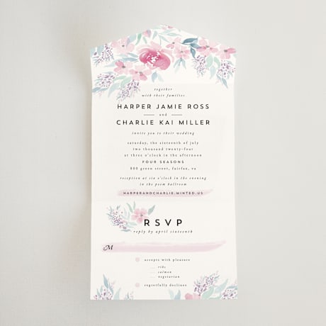 All-in-One Wedding Invitations