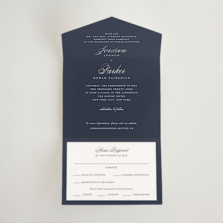 All-in-One Wedding Invitations