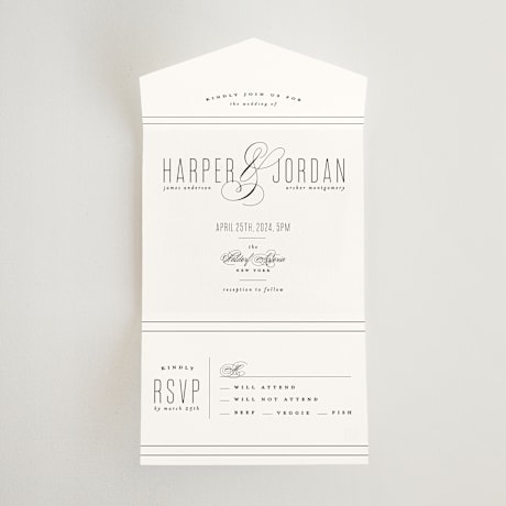 All-in-One Wedding Invitations
