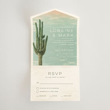 All-in-One Wedding Invitations