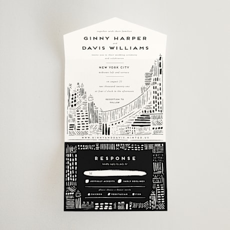 All-in-One Wedding Invitations
