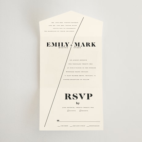 All-in-One Wedding Invitations