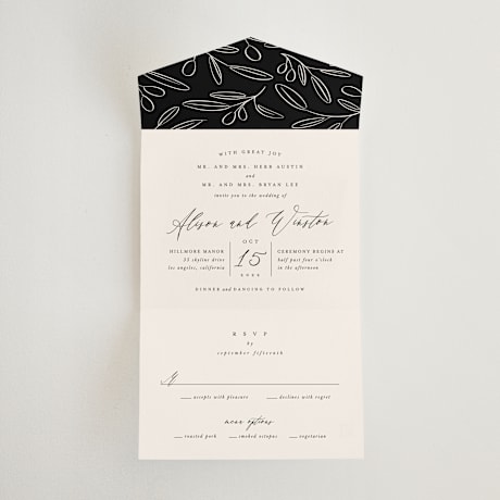 All-in-One Wedding Invitations