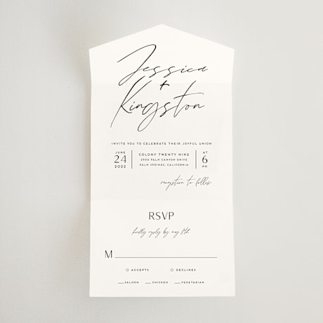 All-in-One Wedding Invitations
