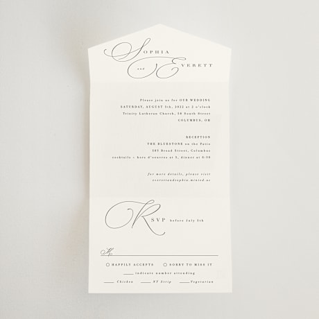 All-in-One Wedding Invitations