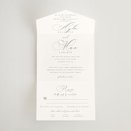 All-in-One Wedding Invitations