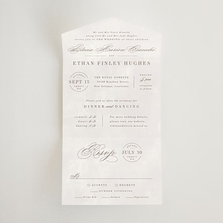 All-in-One Wedding Invitations