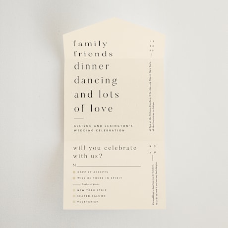 All-in-One Wedding Invitations