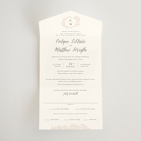 All-in-One Wedding Invitations