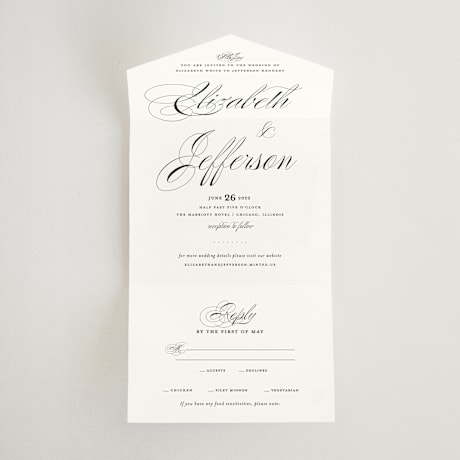 All-in-One Wedding Invitations