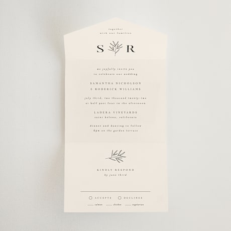 All-in-One Wedding Invitations