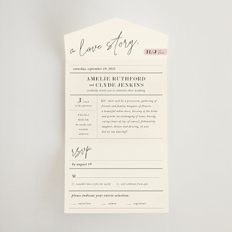 All-in-One Wedding Invitations