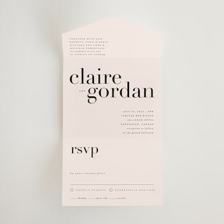 All-in-One Wedding Invitations