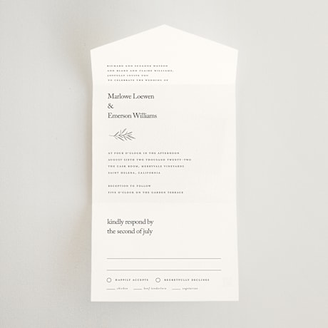 All-in-One Wedding Invitations