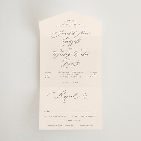 All-in-One Wedding Invitations