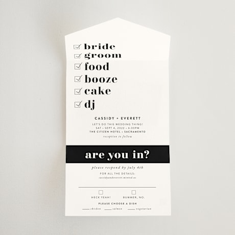 All-in-One Wedding Invitations