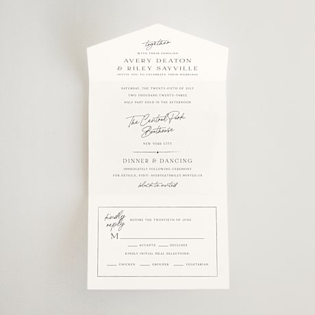 All-in-One Wedding Invitations