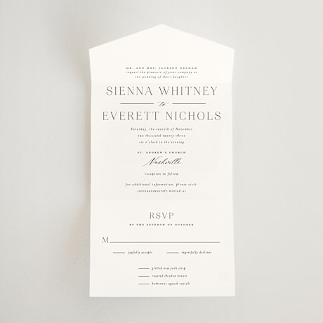 All-in-One Wedding Invitations