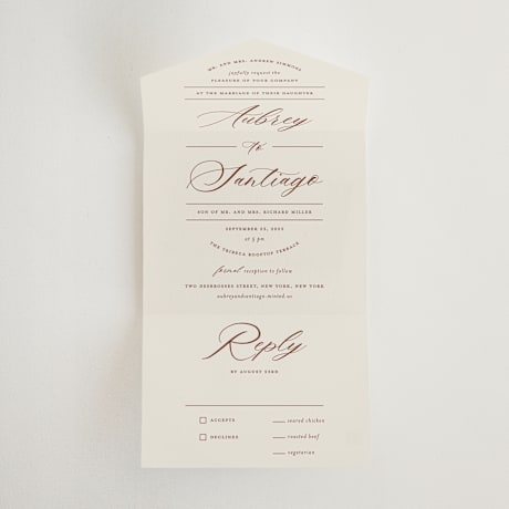All-in-One Wedding Invitations