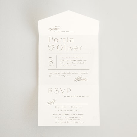 All-in-One Wedding Invitations
