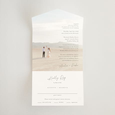 All-in-One Wedding Invitations