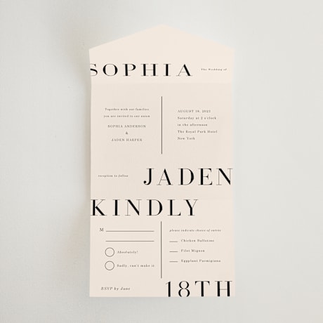 All-in-One Wedding Invitations