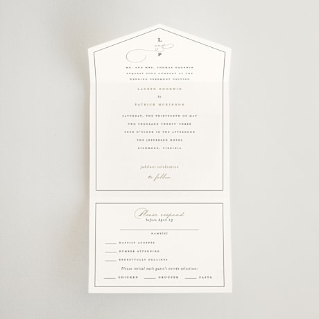 All-in-One Wedding Invitations