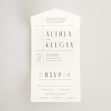 All-in-One Wedding Invitations