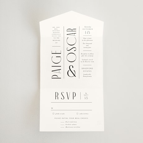 All-in-One Wedding Invitations
